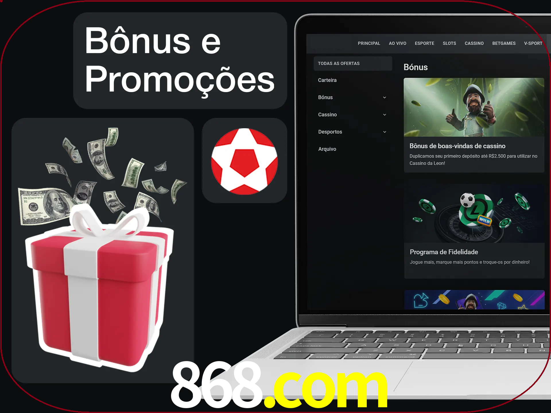 Verifique se há novos bônus e promoções.