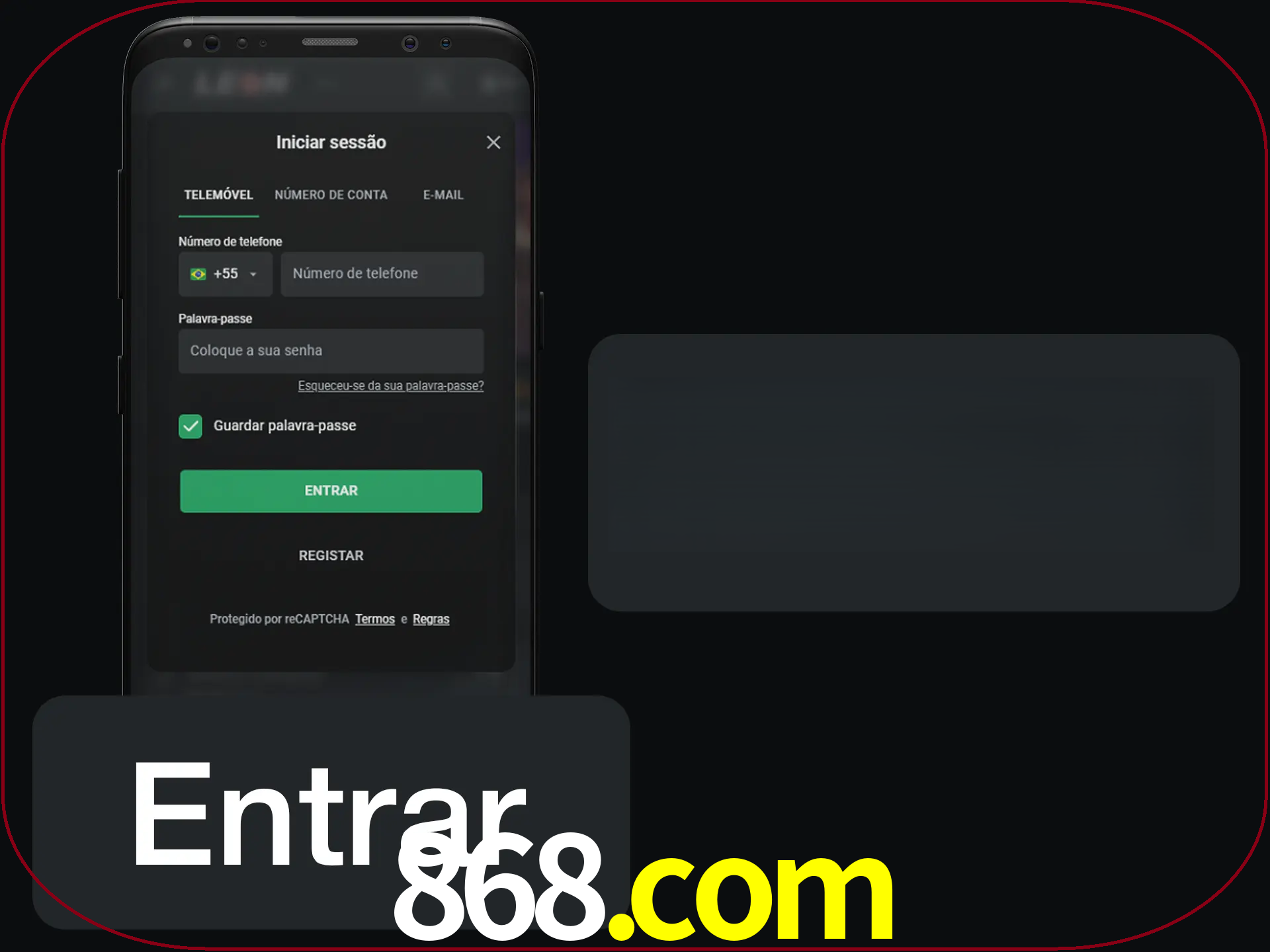 Faça o login para começar a apostar e jogar no cassino.